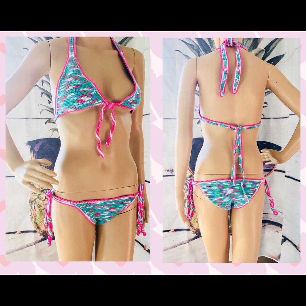 Colorful Striped Bikini Set